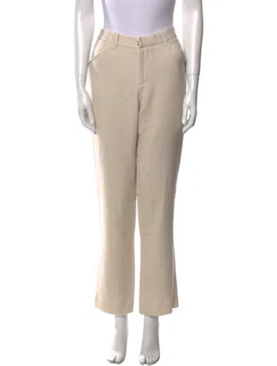 Pre-owned Ralph Lauren Wool Straight Leg Pants In Neutral