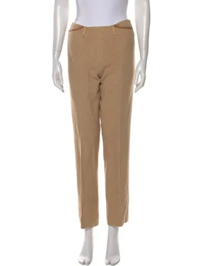 Pre-owned Ralph Lauren Wool Straight Leg Pants In Neutral