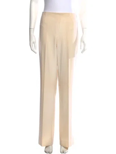 Pre-owned Ralph Lauren Wool Straight Leg Pants In Neutral