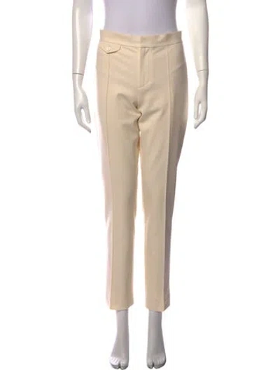 Pre-owned Ralph Lauren Wool Straight Leg Pants In Neutrals