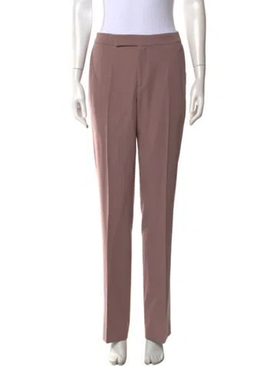 Pre-owned Ralph Lauren Wool Straight Leg Pants In Purple
