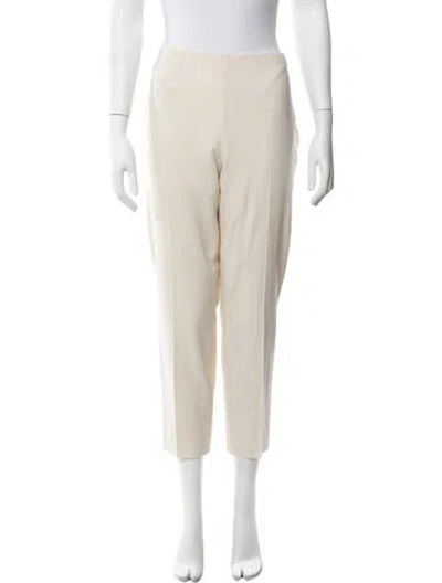 Pre-owned Ralph Lauren Wool Straight Leg Pants In White