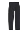 Ralph Lauren Wool Stripe Logo Trousers In Blue