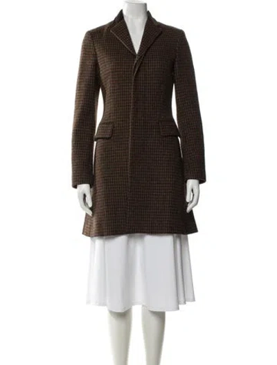 Pre-owned Ralph Lauren Wool Striped Blazer In Brown