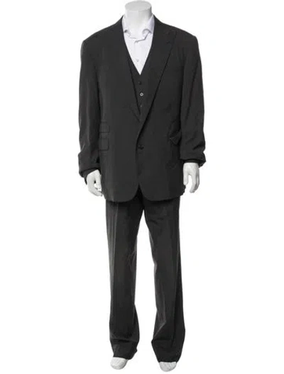 Pre-owned Ralph Lauren Wool Three-piece Blazer In Gray