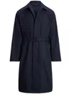 Ralph Lauren Wool Trench Coat In Brown
