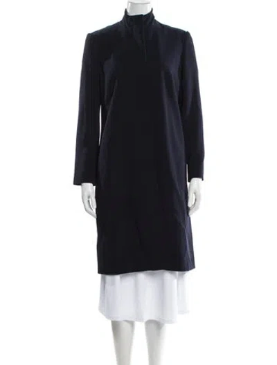 Pre-owned Ralph Lauren Wool Trench Coat In Blue