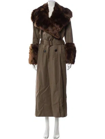 Pre-owned Ralph Lauren Wool Trench Coat In Gray