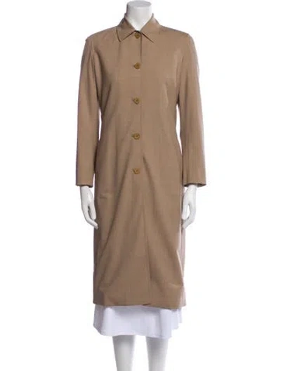 Pre-owned Ralph Lauren Wool Trench Coat In Neutral