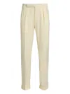 Ralph Lauren Linen Davis Trousers In Neutral