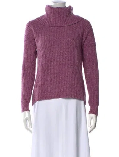 Pre-owned Ralph Lauren Wool Turtleneck Sweater In Purple