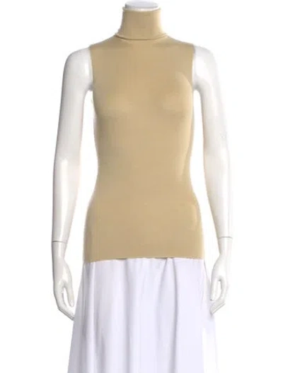 Pre-owned Ralph Lauren Wool Turtleneck Sweater W/ Tags In Neutral
