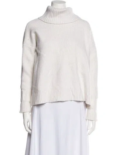 Pre-owned Ralph Lauren Wool Turtleneck Sweater In White