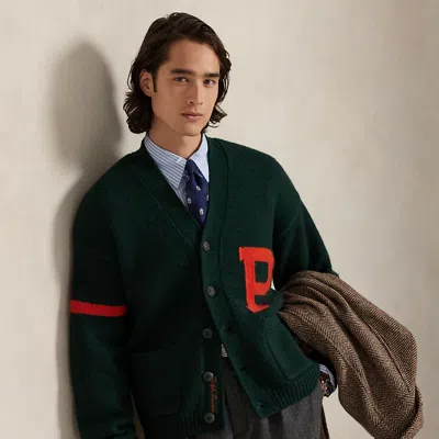 Ralph Lauren Wool V-neck Letter Cardigan