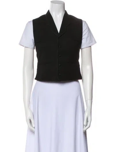 Pre-owned Ralph Lauren Wool Vest In Black