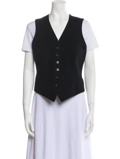 Pre-owned Ralph Lauren Wool Vest In Black