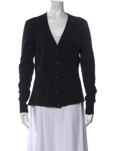 Pre-owned Ralph Lauren Wool V-neck Sweater In Black