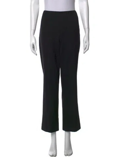 Pre-owned Ralph Lauren Wool Wide Leg Pants In Black
