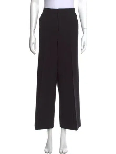 Pre-owned Ralph Lauren Wool Wide Leg Pants In Black
