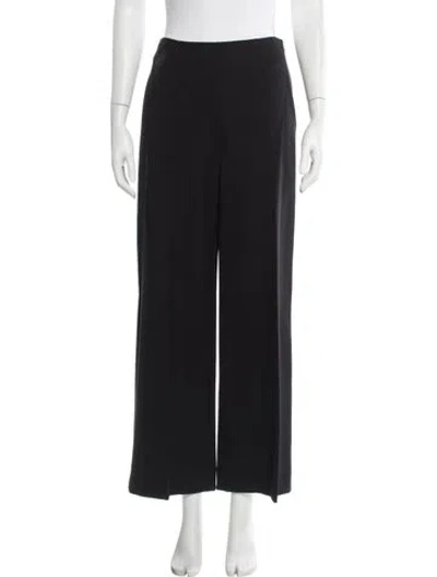 Pre-owned Ralph Lauren Wool Wide Leg Pants In Black