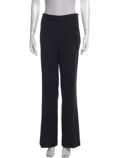 Pre-owned Ralph Lauren Wool Wide Leg Pants In Blue