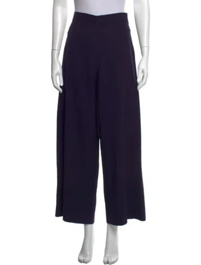 Pre-owned Ralph Lauren Wool Wide Leg Pants In Blue
