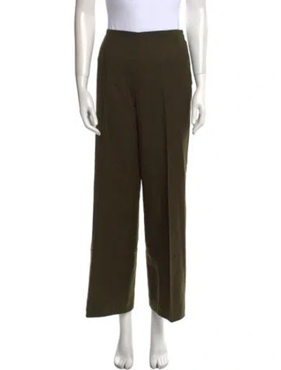 Pre-owned Ralph Lauren Wool Wide Leg Pants In Green