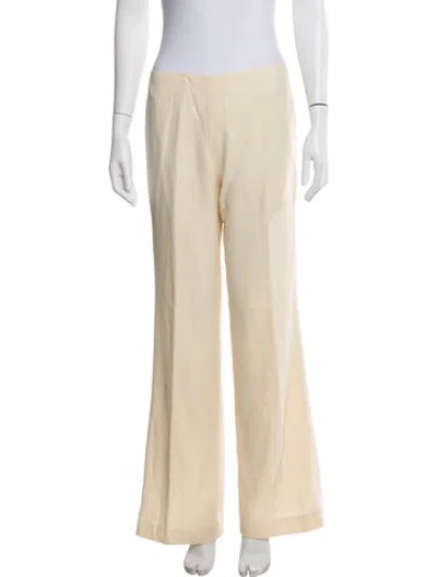 Pre-owned Ralph Lauren Wool Wide Leg Pants In Neutral