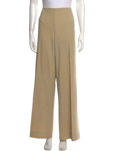 Pre-owned Ralph Lauren Wool Wide Leg Pants In Neutrals