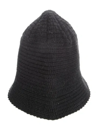 Pre-owned Ralph Lauren Wool-blend Bucket Hat In Black