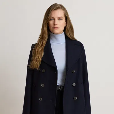 Ralph Lauren Wool-blend Peacoat In Regal Navy