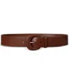 Ralph Lauren Woven-buckle Vachetta Leather Wide Belt