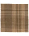 Ralph Lauren Woven Plaid Square Scarf In Brown