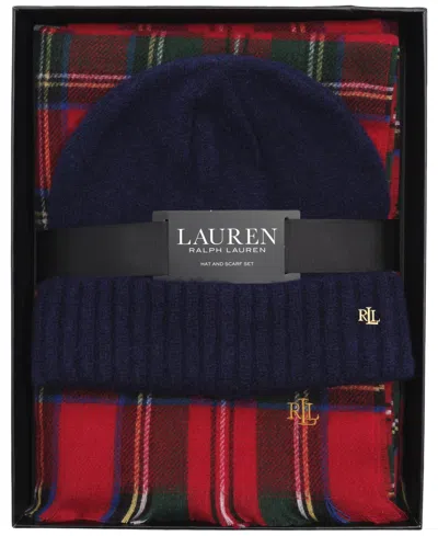 Ralph Lauren Woven Scarf And Knit Hat Gift Set