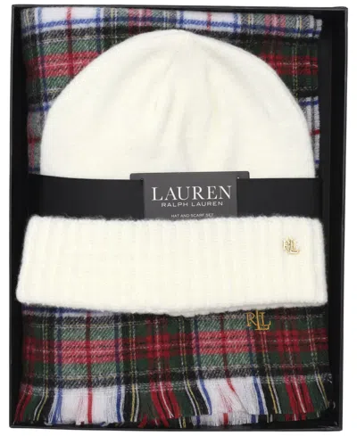 Ralph Lauren Woven Scarf And Knit Hat Gift Set