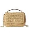 Ralph Lauren Woven Sophee Crossbody Bag In Lauren Tan,natural