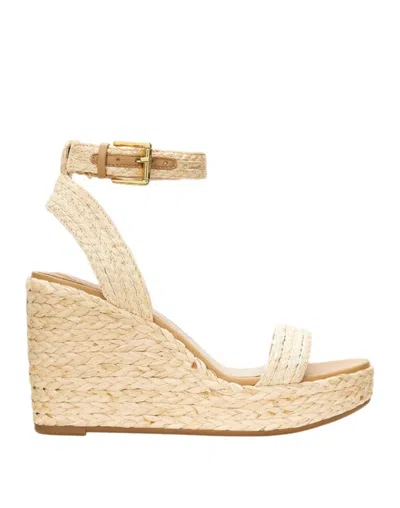 Ralph Lauren Woven Texture Wedge Sandals In Animal Print