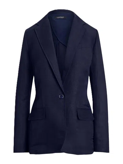 Ralph Lauren Woven-blazer/sport Coat-lt Drapy Linen Visc. In Blue
