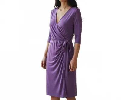 Ralph Lauren Wrap Mini Dress In Lavender In Purple