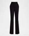 Ralph Lauren Wrigley Grain De Poudre Bootcut Pants In Black
