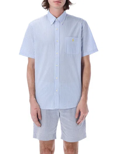 Ralph Lauren Wrinkle S/s Shirt In Blue