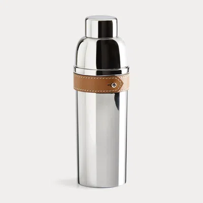 Ralph Lauren Wyatt Cocktail Shaker In Silver/saddle In Multi