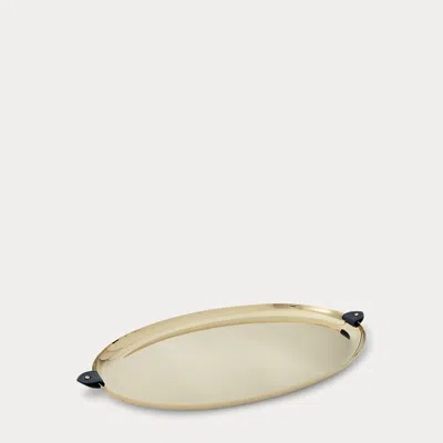 Ralph Lauren Wyatt Gold Oval Platter In Black