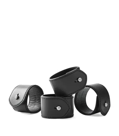 Polo Ralph Lauren Wyatt Napkin Rings In Black