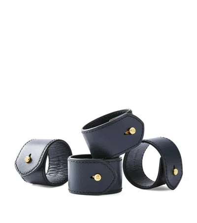 Polo Ralph Lauren Wyatt Napkin Rings In Navy