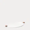 Polo Ralph Lauren Wyatt Porcelain Oval Platter In Burgundy