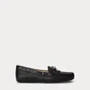 Ralph Lauren Wylie Nappa Leather Driver In Black