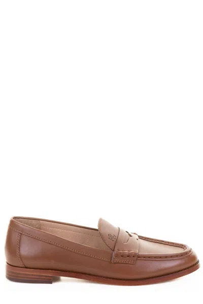 Ralph Lauren Wynnie Slip-on Flats Loafers In Brown
