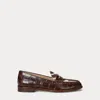 Ralph Lauren Wynnie Zebra-print-trim Embossed Loafer