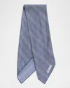 Ralph Lauren X Neiman Marcus Men's Glen Plaid Neckerchief In Navy
